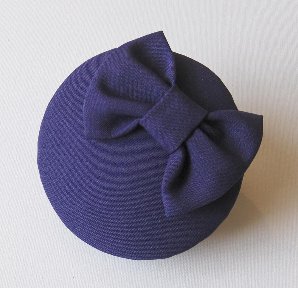 Purple Bow Cocktail Hat.